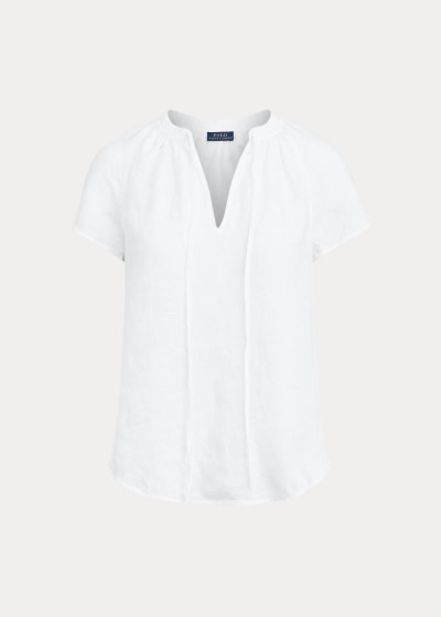 Blusa Polo Ralph Lauren Linen Tie-Neck Mulher 86597-CKJI